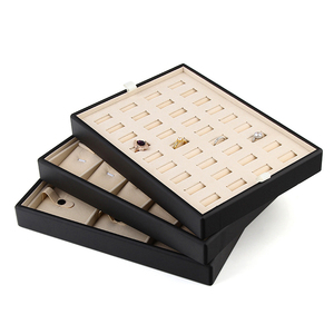 15 Slot Custom Logo Pu Leather Travel <b>Display</b> <b>Jewelry</b> Tray Zipper Case Storage Organizer <b>Jewelry</b> Box - Product Image 1