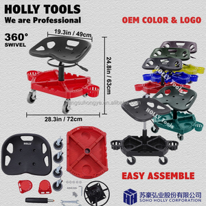 Pneumatic Rolling <strong>Workshop</strong> <strong>Stool</strong> Adjustable Height Garage Seat Car Repair Mechanic <strong>Stool</strong> 360&deg; Universal Wheel Rotate Tool Chair - Product Image 2