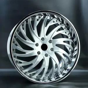 hot selling 20-26inch 3 piece forged customization car alloy wheel rims