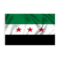 Bandera de Siria Antigua de Entrega Rápida, Bandera Negra, Blanca y Verde de la Revolución Siria de los Tres Estrellas, Bandera de la República Árabe Siria de la Libertad