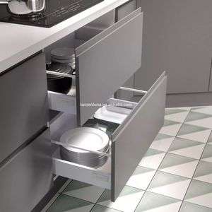 <span class=keywords><strong>Australie</strong></span> blanc et gris de laque peinture armoires de cuisine pour petite maison - Product Image 6
