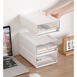 Tiroirs de rangement, organisateur de bureau, support pour documents et articles divers, boîte de rangement de cosmétiques, armoire de bureau à domicile, papeterie empilable - Product Image 3