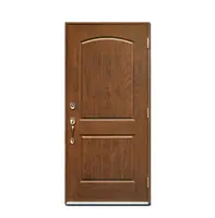 Fangda porta de entrada de madeira, design moderno, madeira sólida, exterior, porta principal de entrada