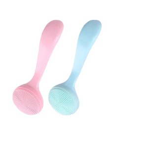 Brosse faciale portable en silicone souple pour le nettoyage et l'élimination des points noirs, outil de beauté confortable à tenir dans la main, noir - Product Image 5