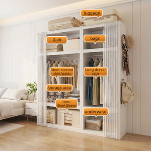 Armario Ecológico sin Olor con Panel Perforado para el Hogar y el Dormitorio, Armario Resistente a la Humedad para Dormitorio, Armario de Acero - Product Image 3