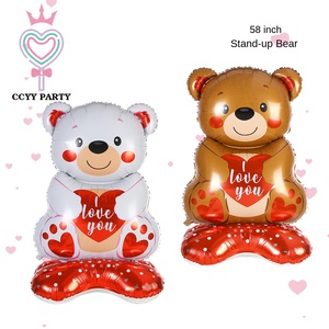 San valentino a forma di <span class=keywords><strong>cuore</strong></span> 58 pollici su misura in alluminio palloncini Cross-border all'ingrosso decorazione per feste - Product Image 5