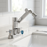 1080 °   Robinet de lavabo rotatif à 360° °   Aérateur d'extension de robinet pivotant pour cuisine et lavabo