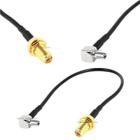 Prix usine SMA femelle Jack cloison à TS9 prise mâle 90 degrés pour RG174 Pigtail rallonge longueur de câble peut être personnalisé