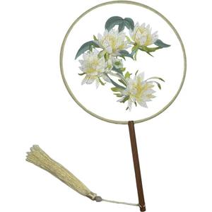 Onemax 2026 fatingna พัดมือไม้สไตล์โมเดิร์นเป็นมิตรกับสิ่งแวดล้อมลายนางฟ้ามีพู่ยาว - Product Image 5