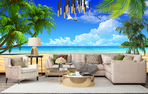 Papiers peints muraux à thème <span class=keywords><strong>mer</strong></span>, plage et forêt, paysages naturels, <span class=keywords><strong>vue</strong></span> <span class=keywords><strong>sur</strong></span> l'océan, fonds personnalisables, très demandés. - Product Image 2