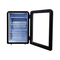 Noire — réfrigérateur, porte en verre transparent, présentoir de bière, mini-réfrigérateur, modèle SC68A, 68L