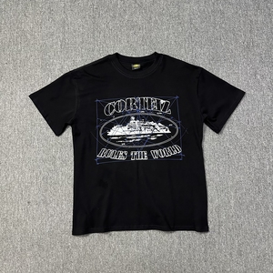 T-shirt d'été à manches courtes pour hommes, en pur coton, coupe cintrée, décontracté, <span class=keywords><strong>grande</strong></span> <span class=keywords><strong>taille</strong></span>, vente en gros d'usine de vêtements - Product Image 5
