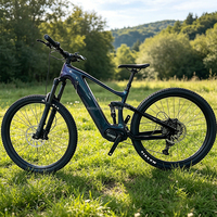 Vélo électrique EM10 en fibre de carbone, VTT électrique avec moteur Bafang M560 à entraînement central, batterie lithium 48V15Ah, vélo tout-terrain électrique