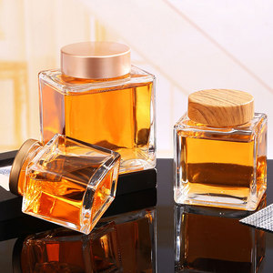 180ml 280ml 360ml 500ml 730ml thủy tinh tùy chỉnh mật ong lưu trữ thực phẩm lọ thủy tinh vuông lớn có nắp đậy bằng kim loại - Product Image 6