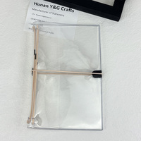 Protège-cahier en PVC transparent avec fermeture élastique, couverture transparente pour agenda avec poche intérieure pour carnet de notes quotidien et organisateur