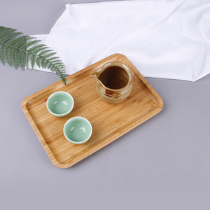 Simple Wooden Rectangular Serving <b>Tray</b> Bamboo Solid Wood Multi Functional Tea <b>Tray</b> For Home And Hotel Use - Product Image 3