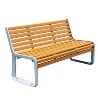 Banc de parc Public en bois en plastique Composite, imperméable à la pluie, fabriqué en usine