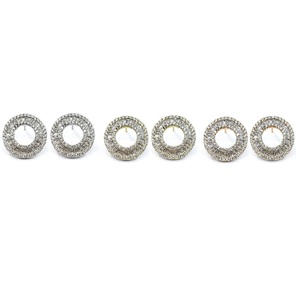 Boucles d'oreilles clous en or blanc massif 18 carats avec fleurs et diamants, plaqué or, cadeau de mariage, bijoux de fiançailles et de fête pour femmes, vente en gros - Product Image 4