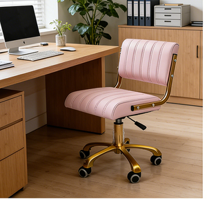 Chaise de technicien de <span class=keywords><strong>réparation</strong></span> de pieds moderne, réglable et professionnelle pour salon de beauté, avec base dorée rotative et ajustable - Product Image 1