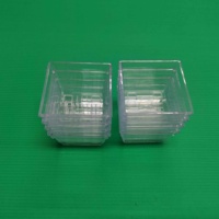 Organisateur de tiroir carré transparent en PS recyclable pour produits ménagers, marque Huadong, personnalisable et écologique