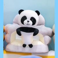 Vente directe d'usine OEM Canapé pour bébé en peluche douce personnalisé en forme d'animal panda pour les tout-petits apprenant à s'asseoir Produits pour bébés