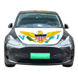 Drapeau national de couverture de capot de voiture Îles Vierges des États-Unis Drapeau de couverture de moteur de voiture Tissu polyester de vente directe d'usine - Product Image 2