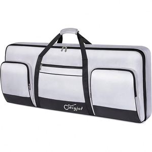 Échantillon gratuit : Housse de transport pour clavier de piano 49 touches avec sangles réglables et 5 poches pour accessoires de clavier - Product Image 2