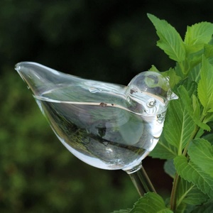 Globi Autoirriganti in Vetro Soffiato a Mano, Trasparenti, a Forma di Uccello, Diametro 10.5xH26cm, <span class=keywords><strong>per</strong></span> Irrigazione Giardino e Interni - Product Image 5