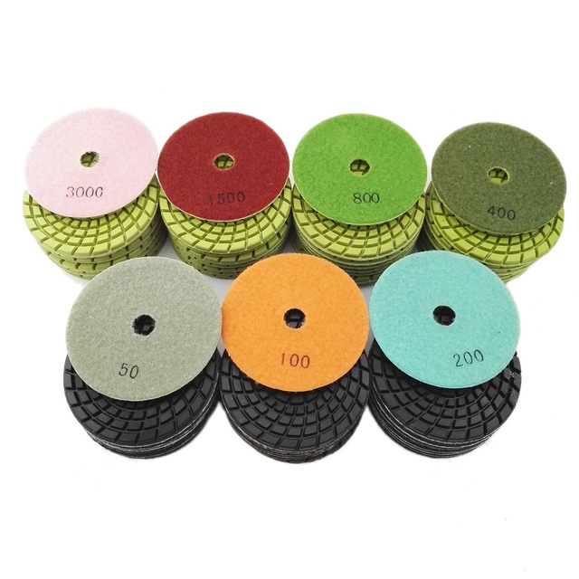 4" Diamond Resin Bond Concrete Floor Renew Polishing Pads Dry or Wet 100mm Sanding Disc Polishing Disc for Floor Polisher