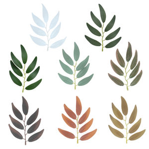 Vente en gros de feuilles de plantes artificielles multicolores personnalisées, feuilles de saule pour Arrangement de fleurs DIY - Product Image 2