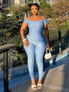 Einfarbiger, schlichter, modischer, schlanker, sexy, neuer Stretch-Yoga-<span class=keywords><strong>Jumpsuit</strong></span> aus Viskose/Polyester, nahtlos, mit Spaghettiträgern, durchgehend. - Product Image 5