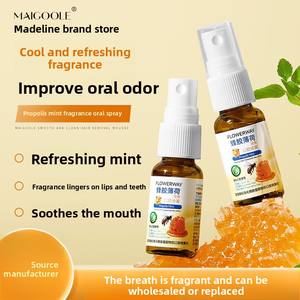 Flowerway <span class=keywords><strong>Propolis</strong></span> Mint <span class=keywords><strong>Spray</strong></span> Oral Haleine Fraîche Longue Durée avec Brume d'Eau Douce pour Soulager la Mauvaise Haleine - Product Image 3