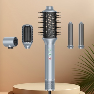 Ensemble de brosses à air chaud multifonctionnelles, brosse à air chaud pour boucler les cheveux, brosse sans balais à grande vitesse, faible bruit, ions négatifs, brosse ronde à air chaud, sèche-cheveux - Product Image 1