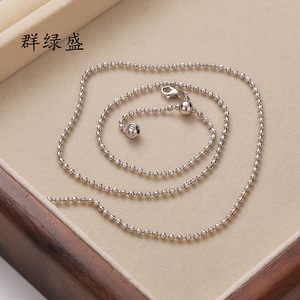 สร้อยคอเงินแท้ Qunlvsheng S925 ขนาด 50 ซม. 60 ซม. ปรับได้ ใส่ได้ทุกวัน สำหรับทุกเพศ - Product Image 3