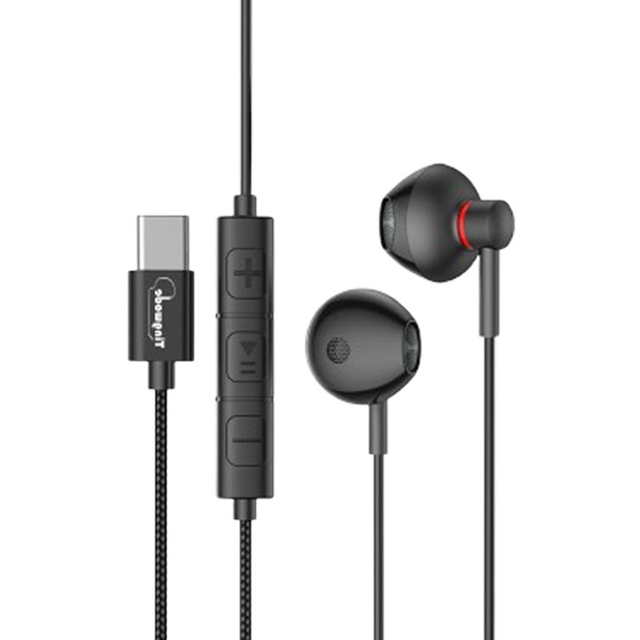 Esports Optimized Tuning Type C Wired Semi In-ear Headphones Ultra Low Distortion Stereo for Mobile PC Gaming