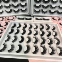 Pestanas cils en gros cils boîte d'emballage faux cils de vison faux cils 3d vison cils vendeur bande russe cils naturels