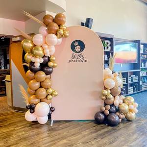 4*7 футов Рамка из алюминиевого сплава роскошный праздничный фон для дня рождения свадьбы baby shower - Product Image 6