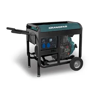 Grandfar 5.5 KVA di động dự phòng máy phát điện diesel Máy phát điện 418cc 9HP mở khung Máy phát điện diesel