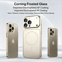 Coque magnétique en verre Corning mat pour iPhone 17 Pro Max, compatible avec les séries Apple 11-16, avec placage magnétique pour la série 17