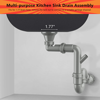 Tuyau d'évacuation universel moderne pour évier de cuisine Tuyau siphon en PP en forme de U avec installation facile et garantie 1 an