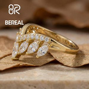 แหวนเพชรเพาะเลี้ยงในห้องปฏิบัติการรับรองโดย IGI แหวนสัญญาสำหรับผู้หญิง เงินแท้ 925 รูปทรงมาร์คีส์ เพชร VVS เพชรเพาะเลี้ยงในห้องปฏิบัติการ แหวนแต่งงาน เครื่องประดับชั้นดี - Product Image 2