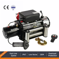 Treuil électrique étanche CE 12V 24V DC à fonctionnement stable, avec frein automatique et télécommande sans fil, pour le dépannage de véhicules