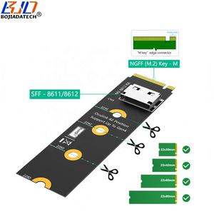 工厂新的oclink SFF-8611 SFF-8612连接器至2230 2242 2260 2280 NGFF <span class=keywords><strong>M</strong></span>.2 PCIE 4.0 NVME Key-<span class=keywords><strong>M</strong></span>接口适配器卡 - Product Image 2