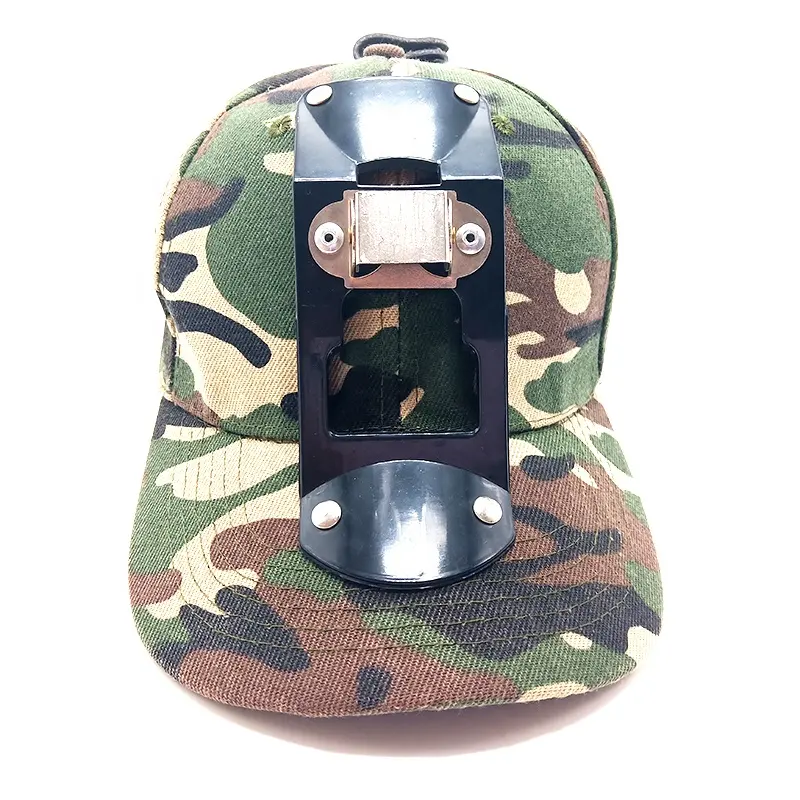 Camo Hunting Caps Clip Hanger Soft hat with Metal Clips Bracket for Head Lights Outdoor Fishing Camp Hiking Running