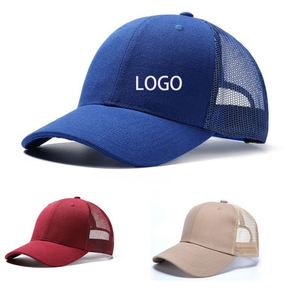 Customize logo Embroidered Patch Mesh <b>Baseball</b> <b>Cap</b> Adjustable Washed Cotton Golf Toddler Hat for <b>Boys</b> Girls Promotion Gift - Product Image 1