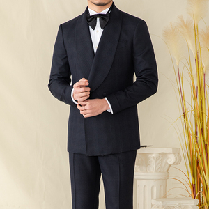 Индивидуальный пошив: Итальянский мужской костюм-двойка (пиджак и брюки) в клетку «Принц», приталенный крой, с большим лацканом, для торжественных мероприятий - Product Image 2