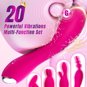 Cross-Border Sale Of 20 Different Frequencies Of G-Shaped 4-In-1 Vibration Rods Self-Pleasure <b>Vibrator</b> for Woman - Product Image 5