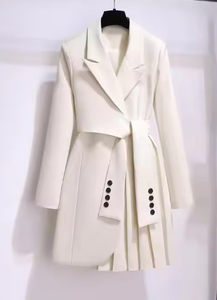 <span class=keywords><strong>Abito</strong></span> da donna stile Blazer autunnale <span class=keywords><strong>con</strong></span> cintura dolce stile Blazer da ufficio a manica lunga <span class=keywords><strong>con</strong></span> <span class=keywords><strong>spacco</strong></span> irregolare a manica lunga di fascia alta - Product Image 2