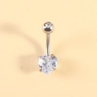 Chic Mode En Acier Inoxydable Piercing Bijoux Le Coeur Quatre Griffes Ventre Anneau Charme Ventre Crevaison Nombril Nail Corps Bijoux