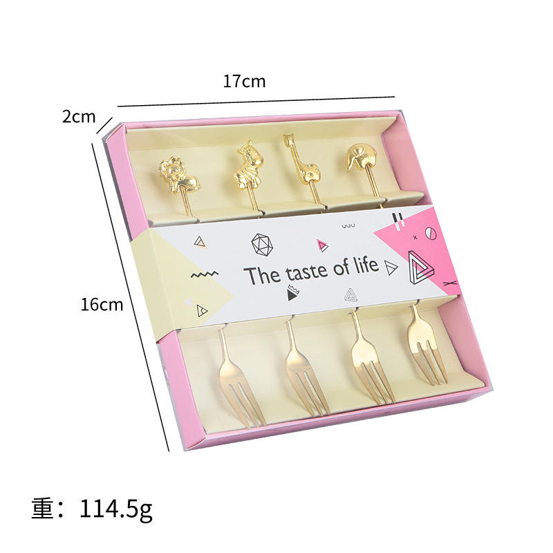 ชุดส้อม 4 ชิ้น สีทอง